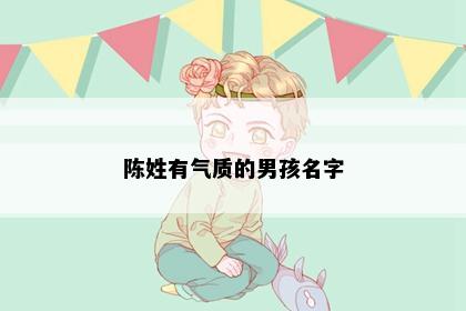 陈姓有气质的男孩名字