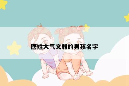 唐姓大气文雅的男孩名字